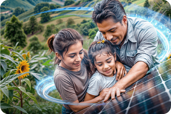 Familia en la naturaleza
